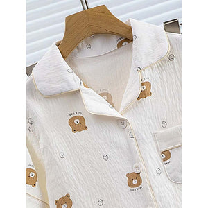 Bear Face Strawberry Kids Nightsuit - 3 - 4 Years Nightsuits