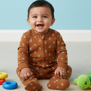 Beary Best Infant Zipper Romper - Preemie Baby Romper