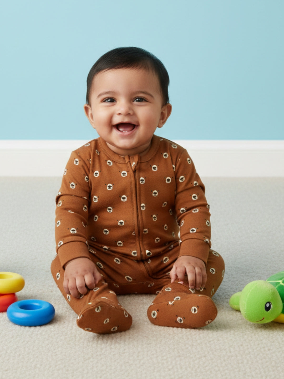 Beary Best Infant Zipper Romper