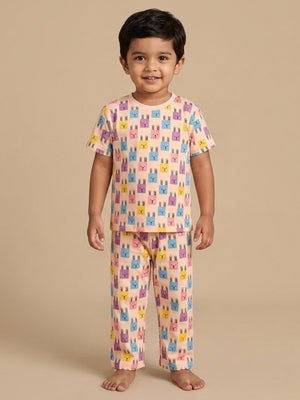 Bedtime Buddies Baby and Kids Pajama Nightsuit Set - 0-6 Months Baby Pyjamas Set