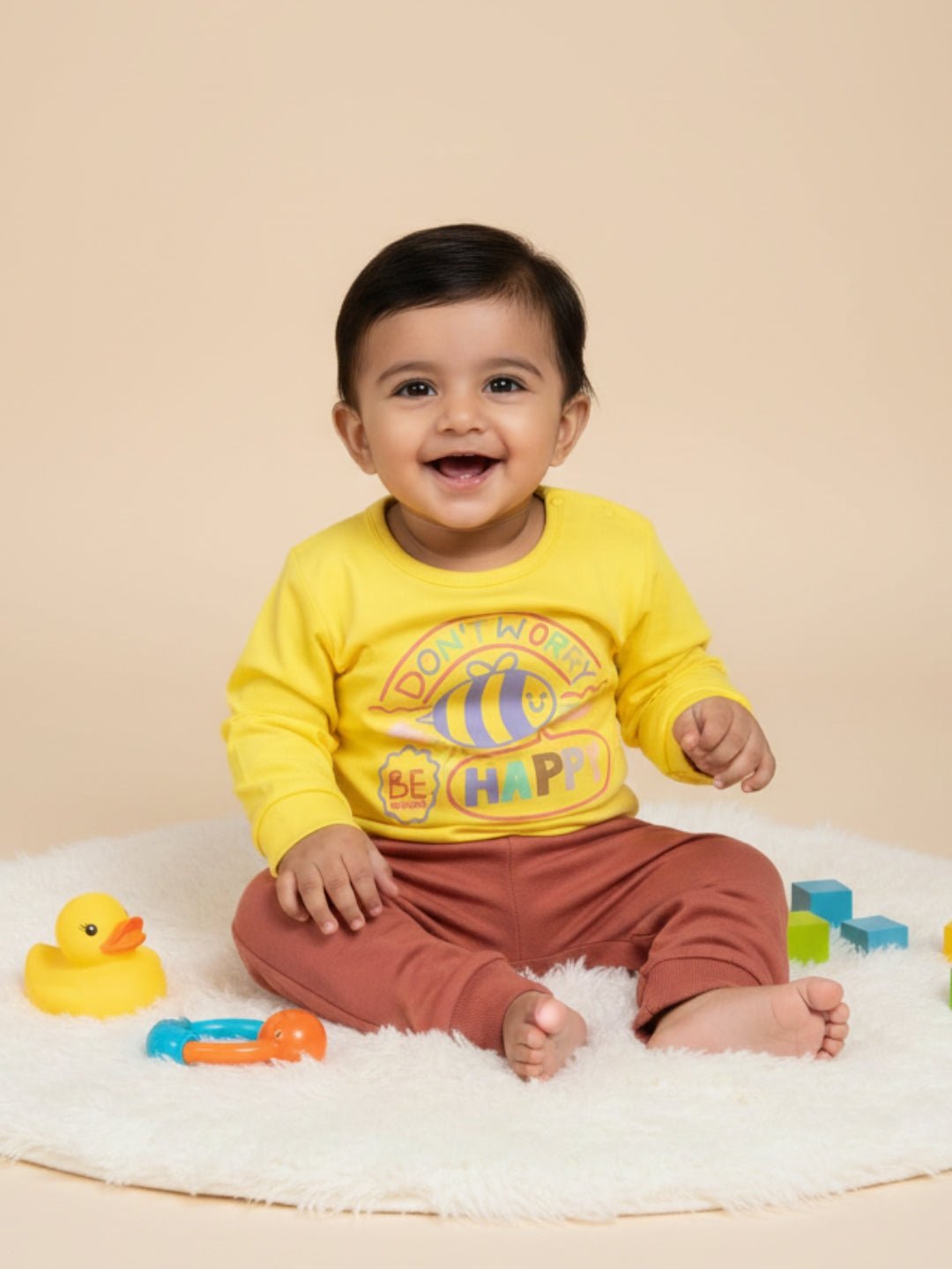 Bee Happy Infant Set - 0 - 3 Months Infant Casual Set