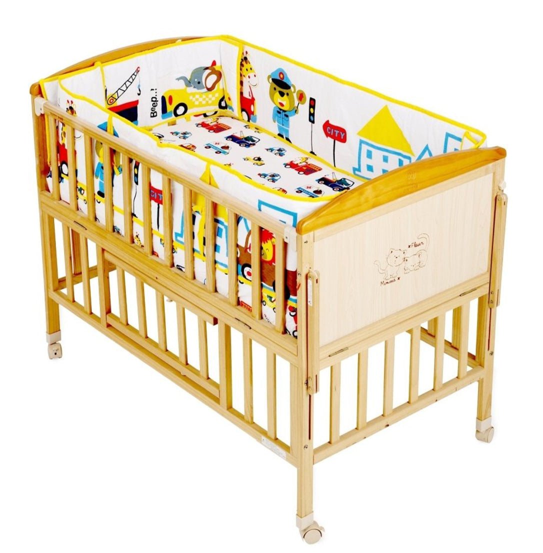 Beep Beep - 4 Section Crib Rails Protector Bumper Set - BPR - BPBPIN