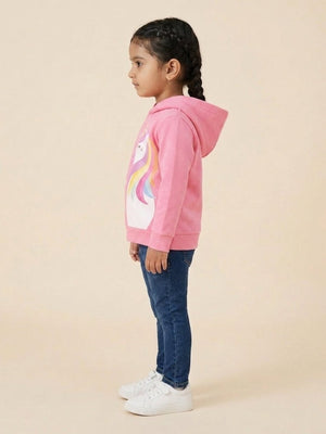 Believe In Unicorn Magic Hooded Sweatshirt - 0-6 Months Kids Winter Hoodies