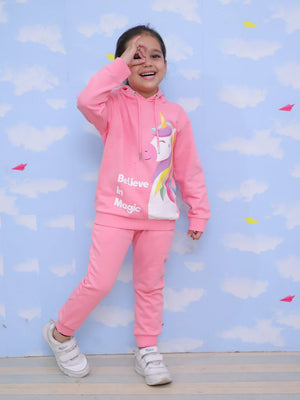 Believe In Unicorn Magic Hoodie & Pink Sweatpants Combo