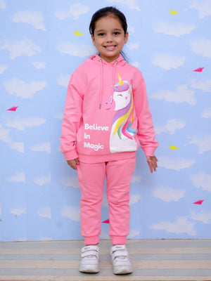 Believe In Unicorn Magic Hoodie & Pink Sweatpants Combo
