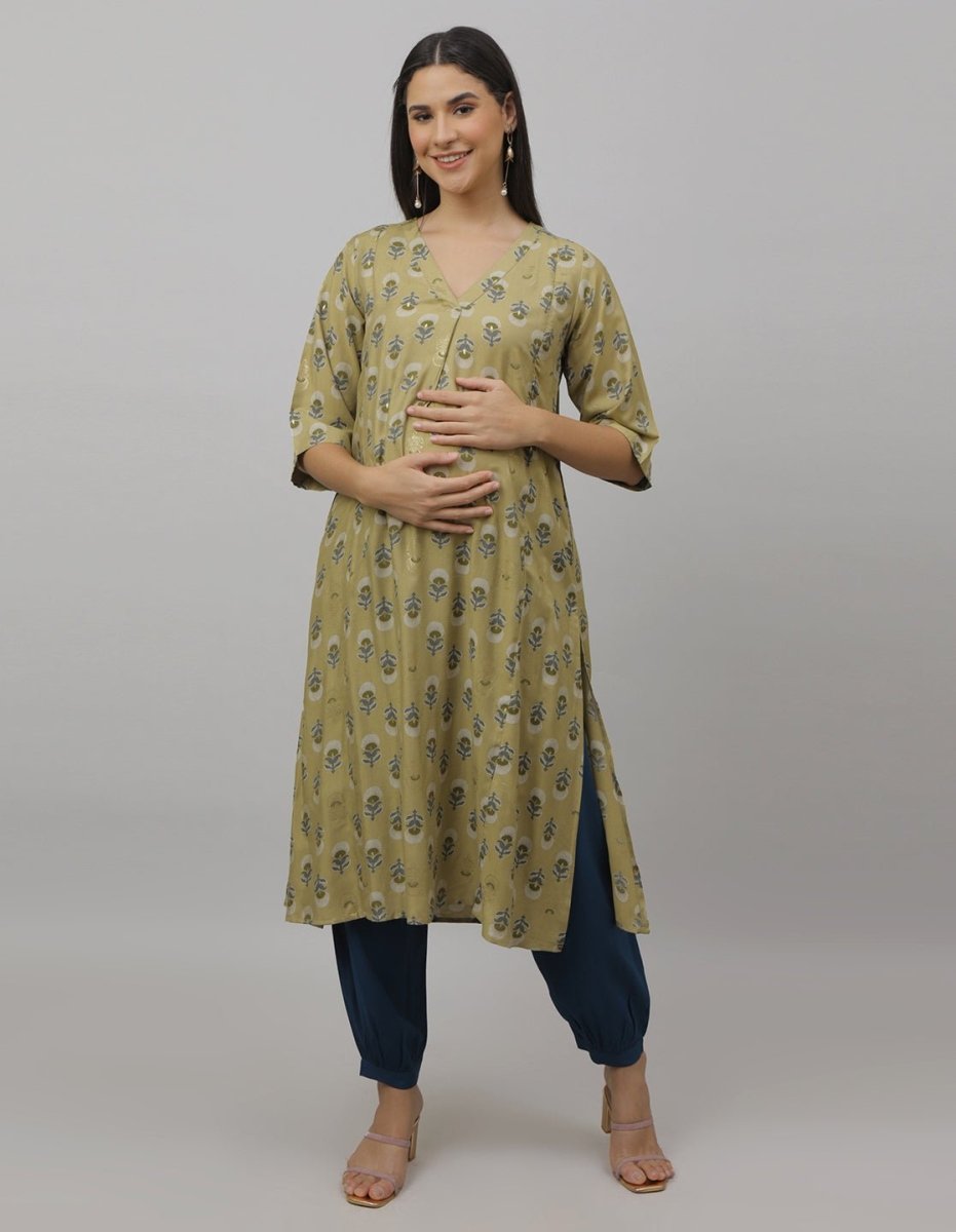 Bellini Blush Maternity and Nursing Kurta Set - MEW-SK-PCHMS-S
