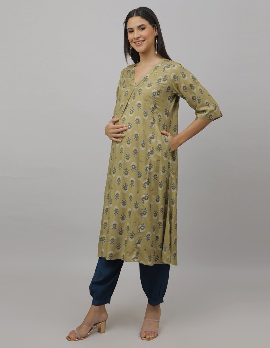 Bellini Blush Maternity and Nursing Kurta Set - MEW-SK-PCHMS-S