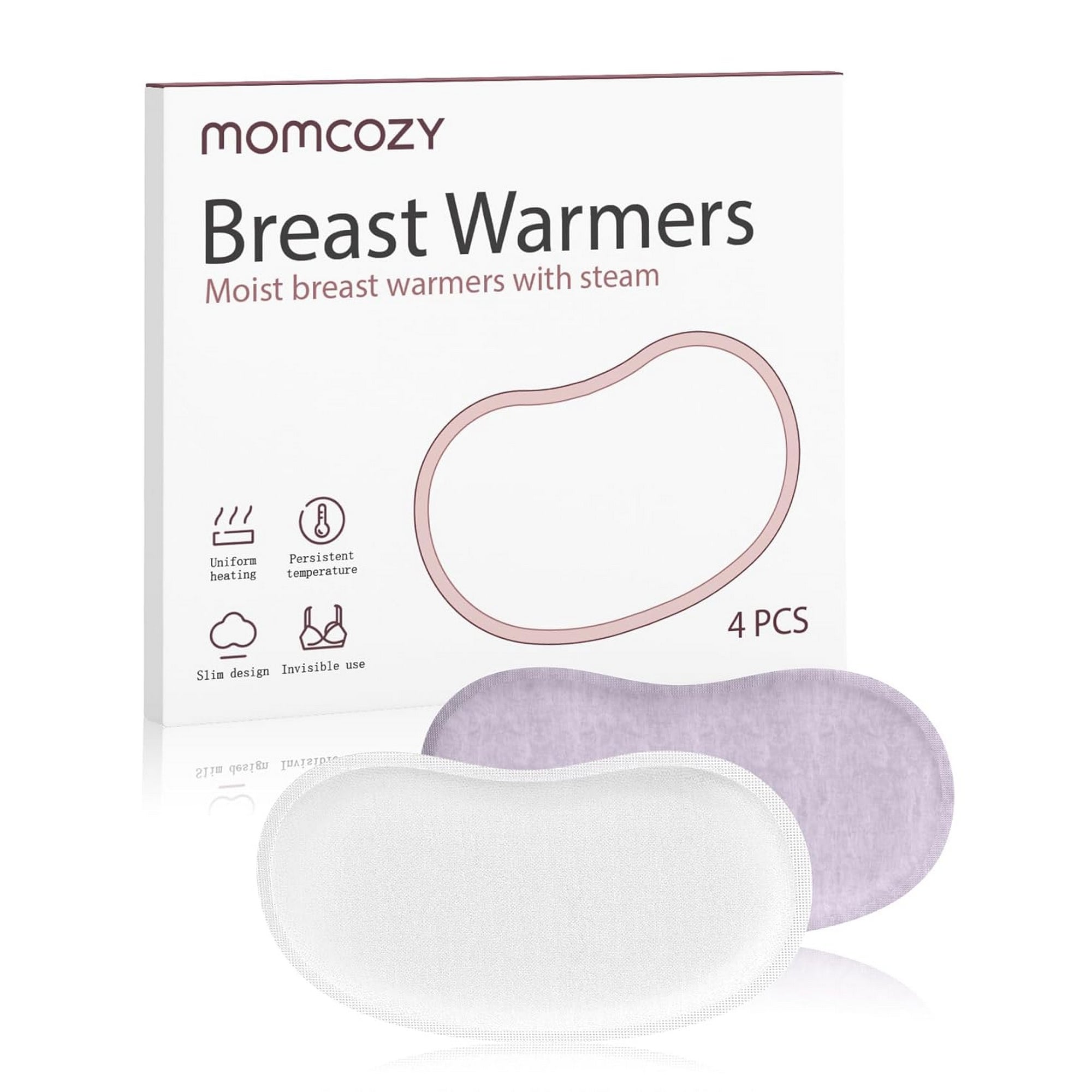 Momcozy Instant Heat Breast Warmers Maternity Accessory White & Lilac