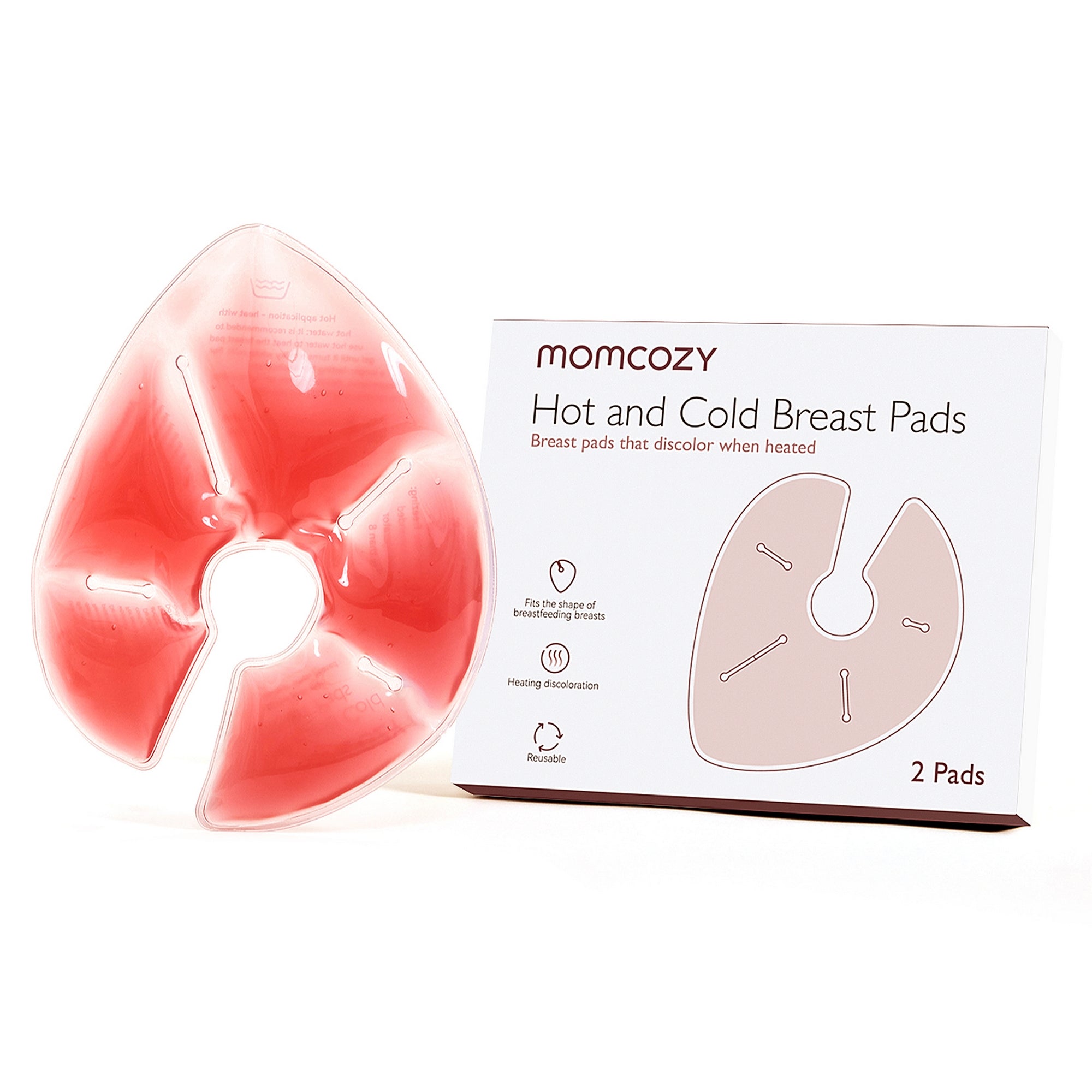 Momcozy Large Reusable Breast Therapy Hot & Cold  Breast Pad Maternity Accessory Pink