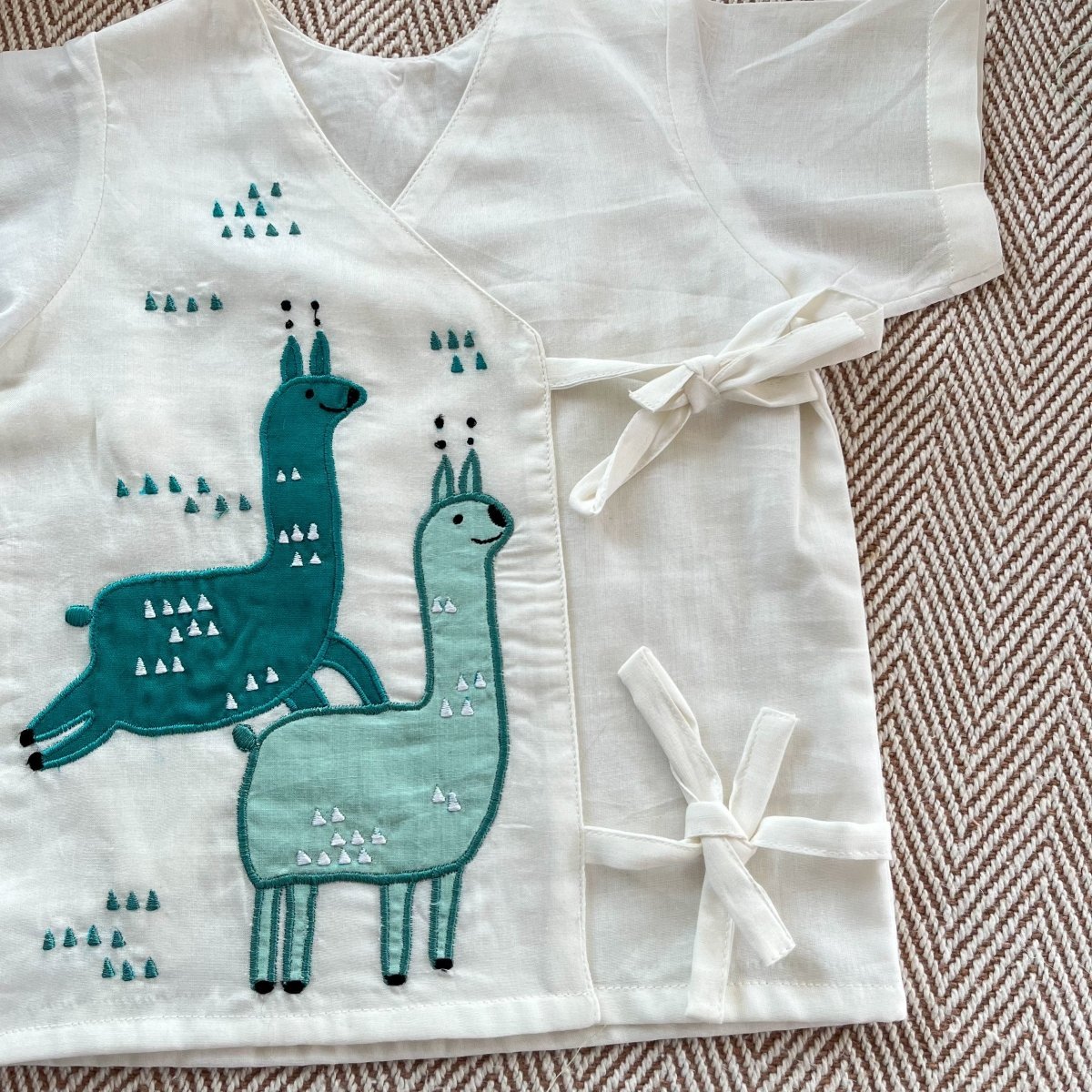 Bhaakur Alpacas Voile Jhabla Set - SET-WHITE-ALP-0-3M