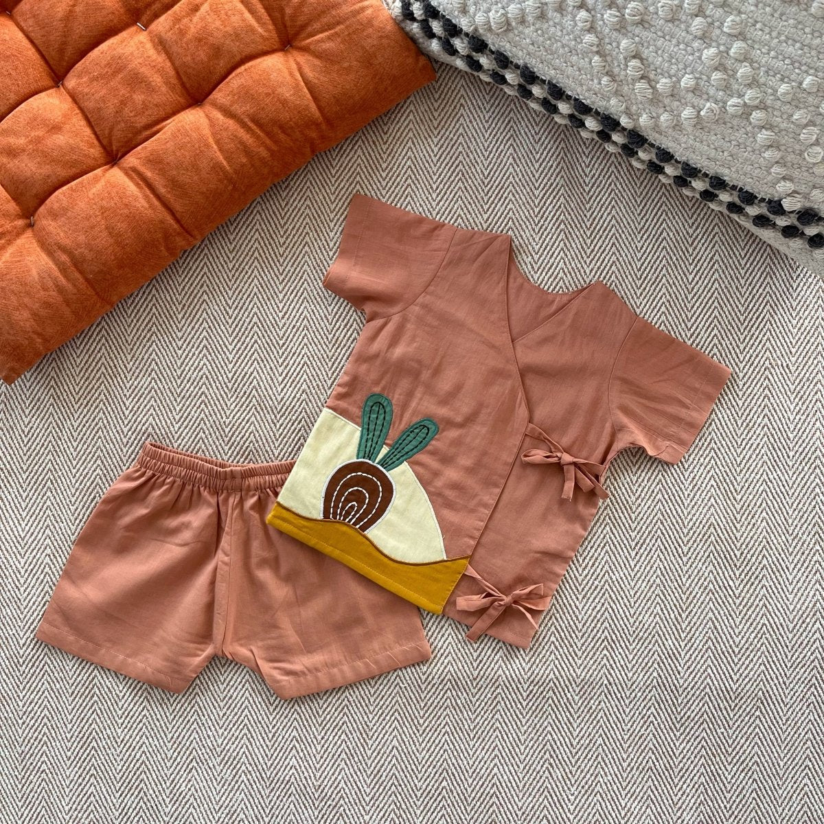 Bhaakur Beetroot Cake Voile Jhabla Set - SET-SAL-BEET-0-3M