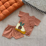 Bhaakur Beetroot Cake Voile Jhabla Set - SET-SAL-BEET-0-3M