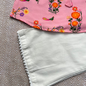 Bhaakur Chanderi 'The Pink City's Peacock' Kurta Set for Girls | The Mom Store - 0-6Months Kurta Pyjama Set