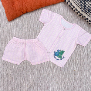 Bhaakur Cotton Jhabla Set- Kind And Cool - Kind-and-Cool-Set-0-3M