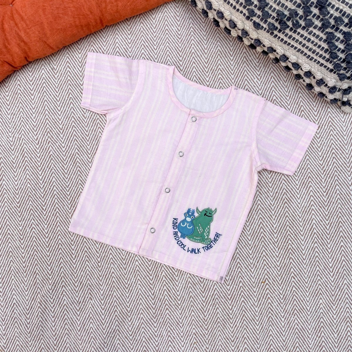 Bhaakur Cotton Jhabla Set- Kind And Cool - Kind-and-Cool-Set-0-3M