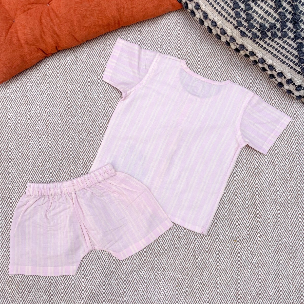 Bhaakur Cotton Jhabla Set- Kind And Cool - Kind-and-Cool-Set-0-3M