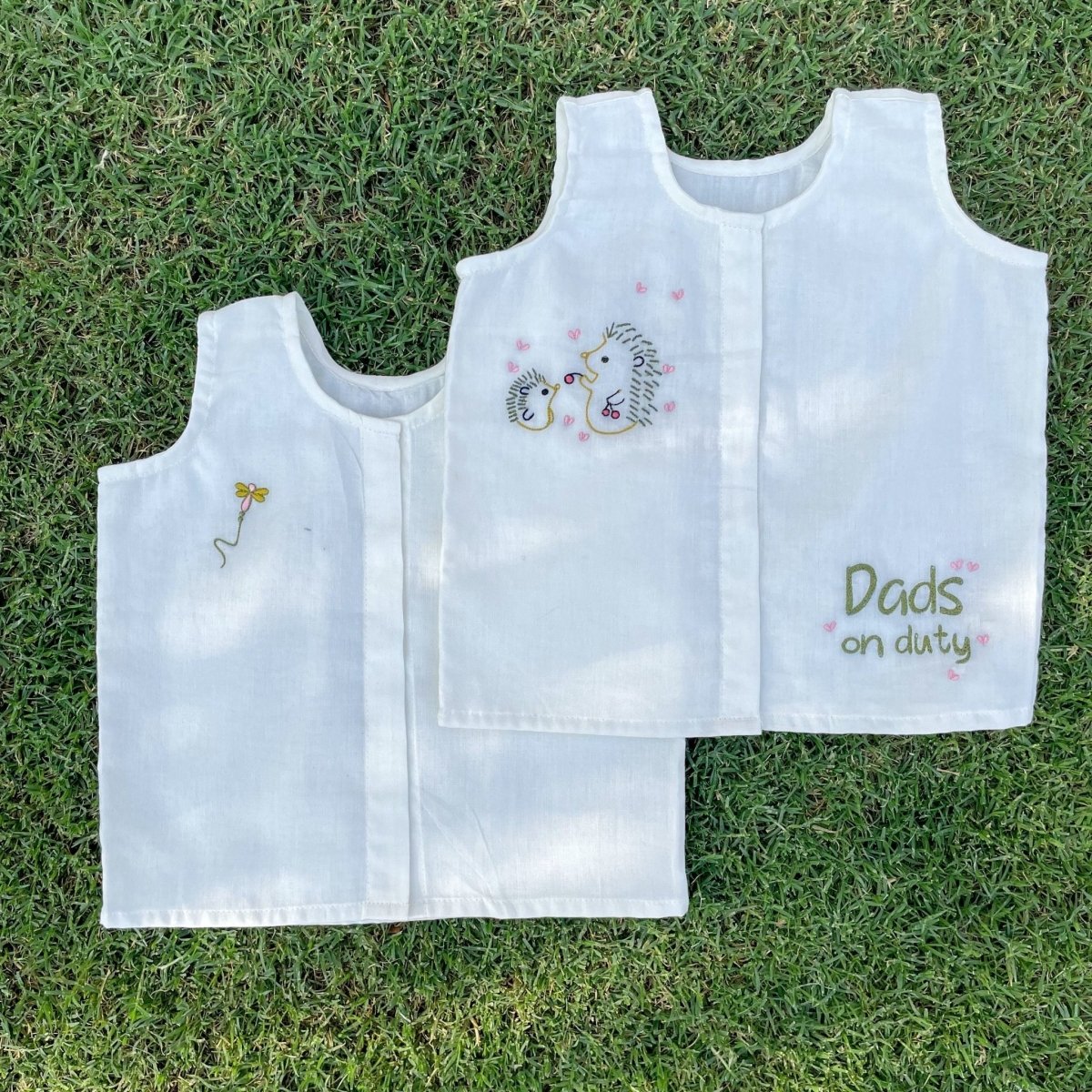 Bhaakur - Cotton Vests - Set of 2 (HedgeHog) - VESTS-022-0-3
