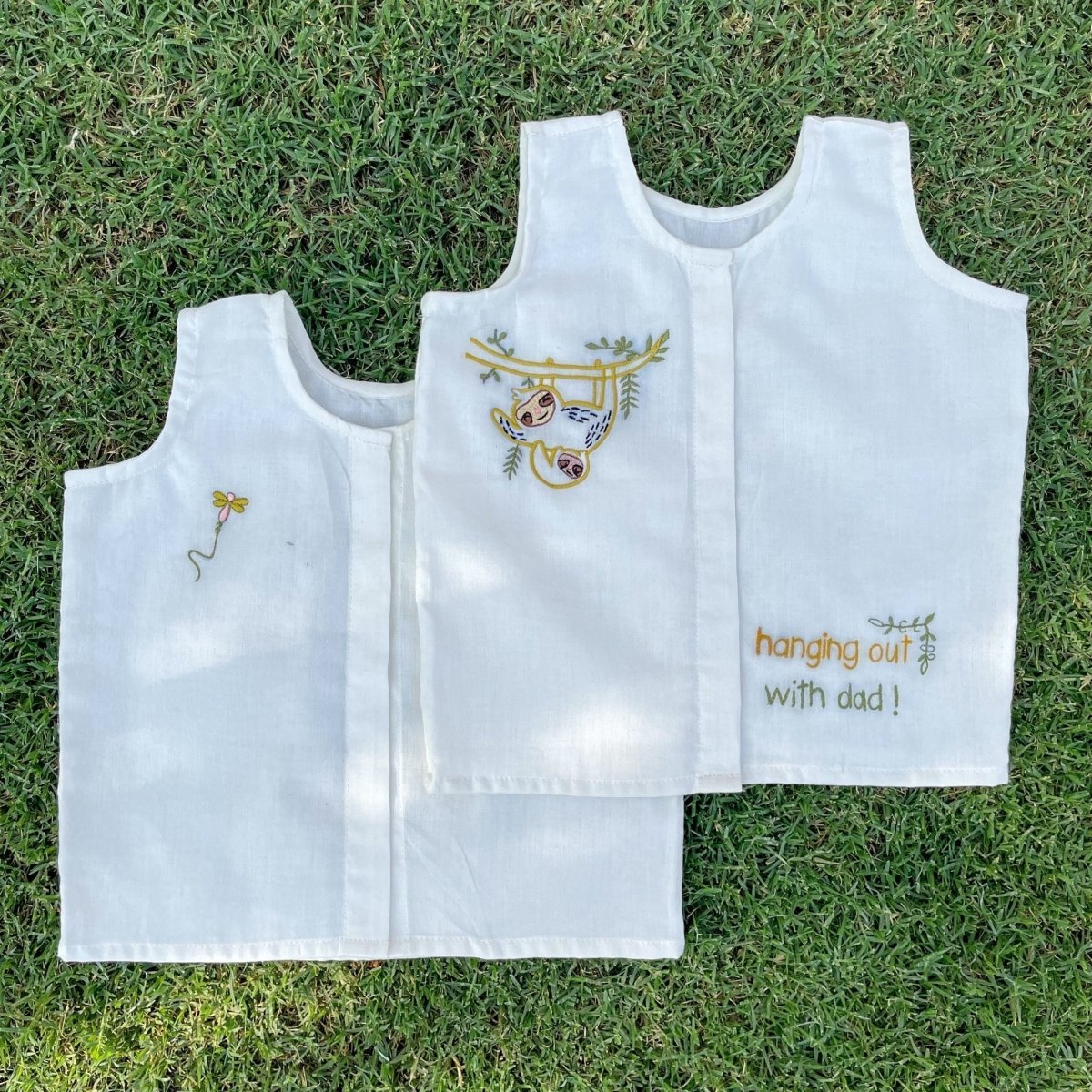 Bhaakur - Cotton Vests - Set of 2 (Sloth) - VESTS-021-0-3