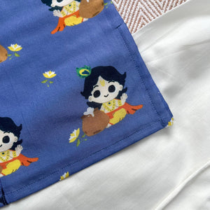Bhaakur Mul Chanderi 'Nanha Krishna' Kurta for Boys | The Mom Store - 0-6Months Kurta Pyjama Set