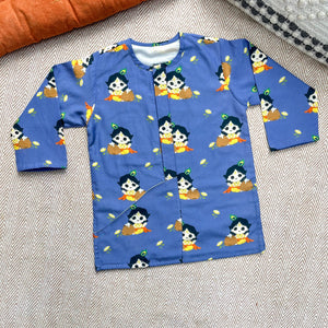Bhaakur Mul Chanderi 'Nanha Krishna' Kurta for Boys | The Mom Store - 0-6Months Kurta Pyjama Set