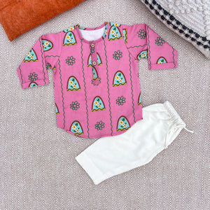 Bhaakur Nani Ghar Ka Champa Unisex Kurta Set | The Mom Store - 0-6Months Kurta Pyjama Set