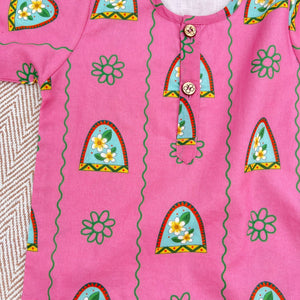 Bhaakur Nani Ghar Ka Champa Unisex Kurta Set | The Mom Store - 0-6Months Kurta Pyjama Set