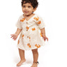 Bhaakur Organic Cotton Frock Infants And Toddlers Seahorse Print - White - FROCK - SHORSE - PRINT - 3 - 6M
