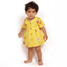 Bhaakur Organic Cotton Frock Infants And Toddlers Veena Print - Yellow - FROCK - VEENA - PRINT - 3 - 6M