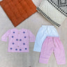 Bhaakur Organic Cotton Full Sleeves Jhabla with Two Pyjamas - Daisy - JHAB - L - TW - PYJA - 0 - 3 Months