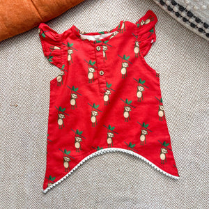 Bhaakur Organic Cotton Monkey Kurta Set for Girls | The Mom Store - 0-6Months Kurta Pyjama Set