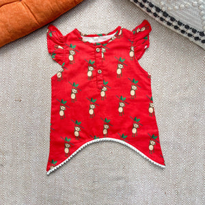 Bhaakur Organic Cotton Monkey Kurta Set for Girls | The Mom Store - 0-6Months Kurta Pyjama Set