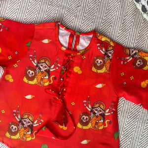 Bhaakur Organic Cotton Unisex kurta Set | The Mom Store - 0-6Months Kurta Pyjama Set