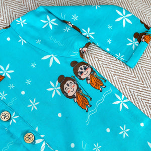 Bhaakur Organic Cotton Unisex 'Lord Ram' Kurta Set | The Mom Store - 0-6Months Kurta Pyjama Set