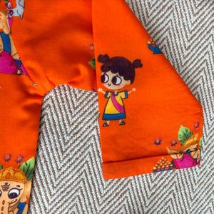 Bhaakur Organic Cotton Unisex 'My Friend Ganesha' Kurta Set | The Mom Store - 0-6Months Kurta Pyjama Set