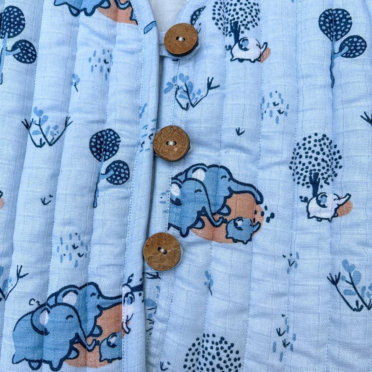 Bhaakur Quilted Muslin Jackets for Kids- Set of 2 - JACKETS_EM_1