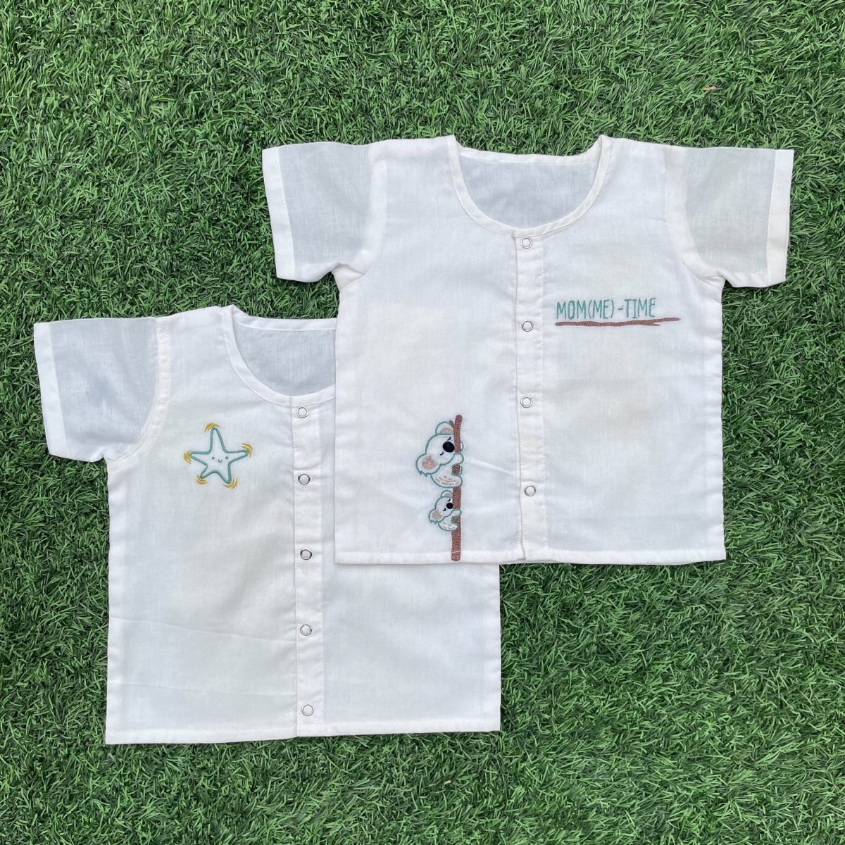 Bhaakur Set of 2 Jhablas/Vests - Koala - SLEEVES-0231