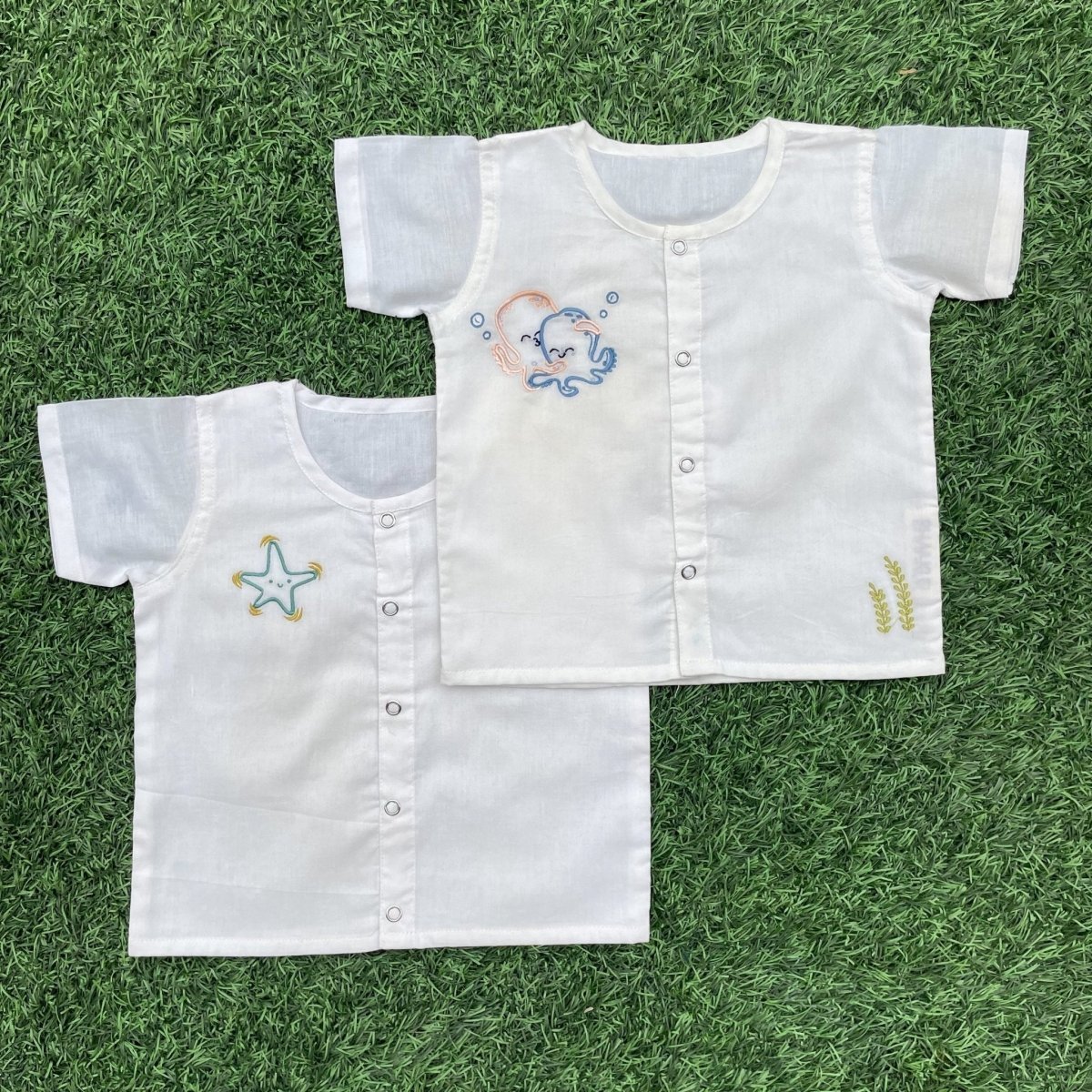 Bhaakur Set of 2 Jhablas/Vests - Octopus - SLEEVES-0211