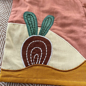 Bhaakur Set of two Voile Jhablas Dino and Beetroot - SET-LS-DI-BEET-0-3M