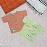 Bhaakur Set of two voile jhablas - Grasshopper and Birds in the Sky - SET - GS - GRASS - BIRD - 0 - 3M