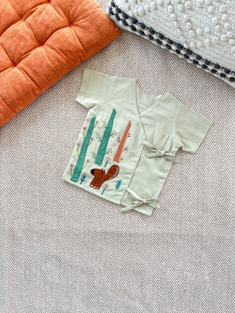 Bhaakur Set of two Voile Jhablas Squirrel and Alpaca - SET-WG-AL-SQ-0-3M