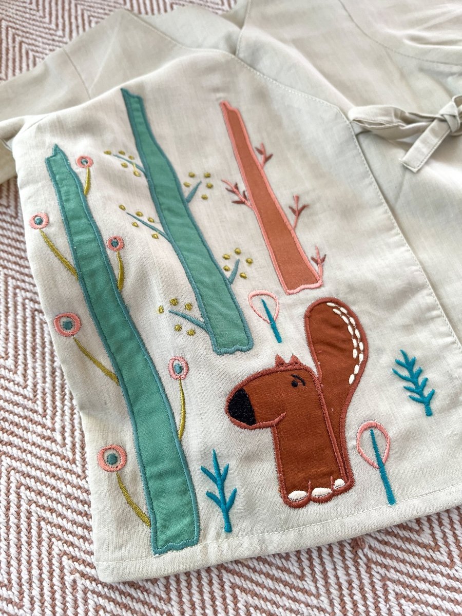 Bhaakur Set of two Voile Jhablas Squirrel and Alpaca - SET-WG-AL-SQ-0-3M