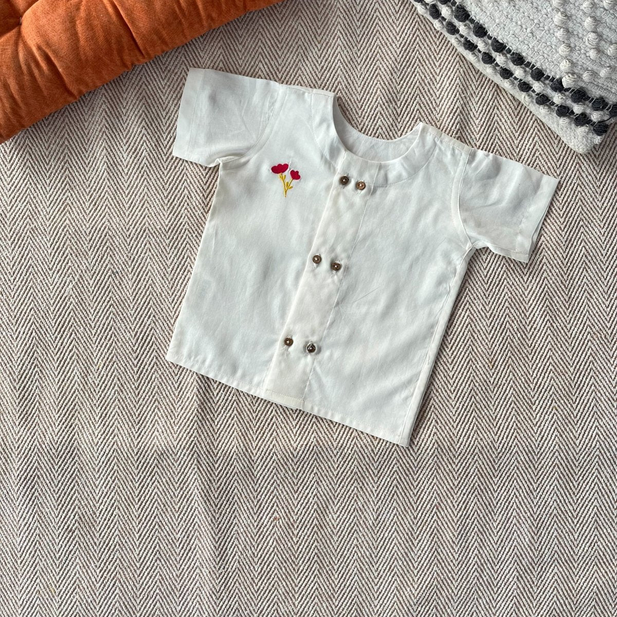 Bhaakur Set of two voile Jhablas-Tulip and Blue Bird - BUT- JHABLA-BLUE/WHITE-COLOR