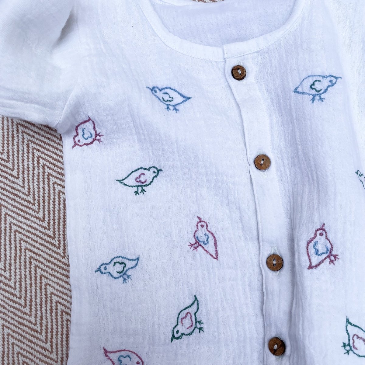 Bhaakur The Crazy Flock Muslin Set - Wrinkled Set-Flock_1