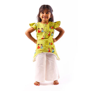 Bhaakur Threads of Love Girls Kurta Set | The Mom Store - 0-6Months Kurta Pyjama Set