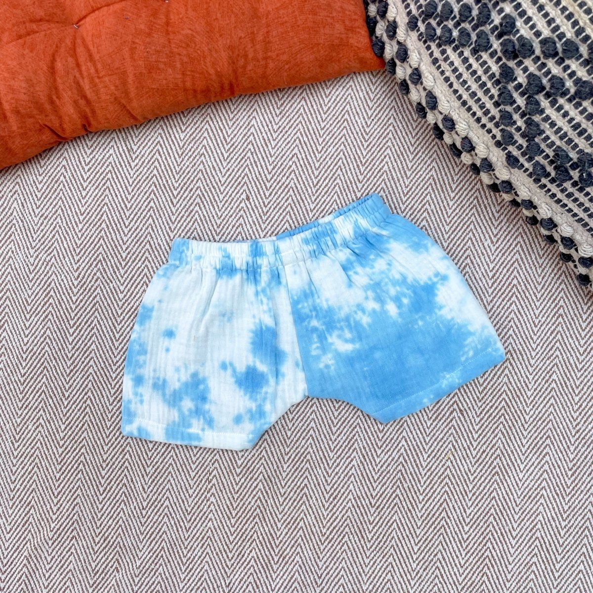 Bhaakur Tie Dye Jhabla Set (Blue) - Tie-Dye-Blue-0-3M
