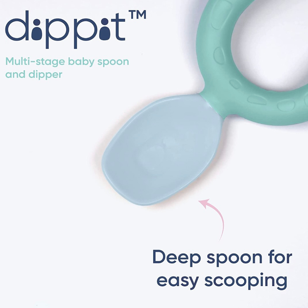 Bibado Dippit™ Multi stage Baby Weaning Spoon and Dipper Fawn- Pack of 2