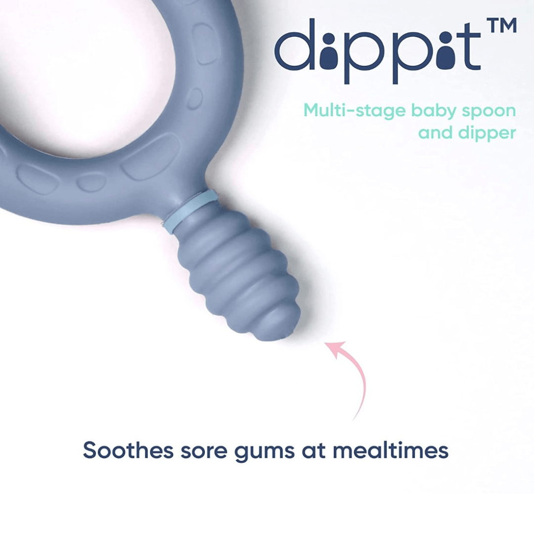 Bibado Dippit™ Multi stage Baby Weaning Spoon and Dipper Fawn - Pack of 2 - BIB217