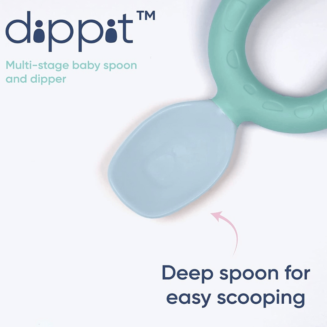 Bibado Dippit™ Multi stage Baby Weaning Spoon and Dipper Fawn - Pack of 2 - BIB217