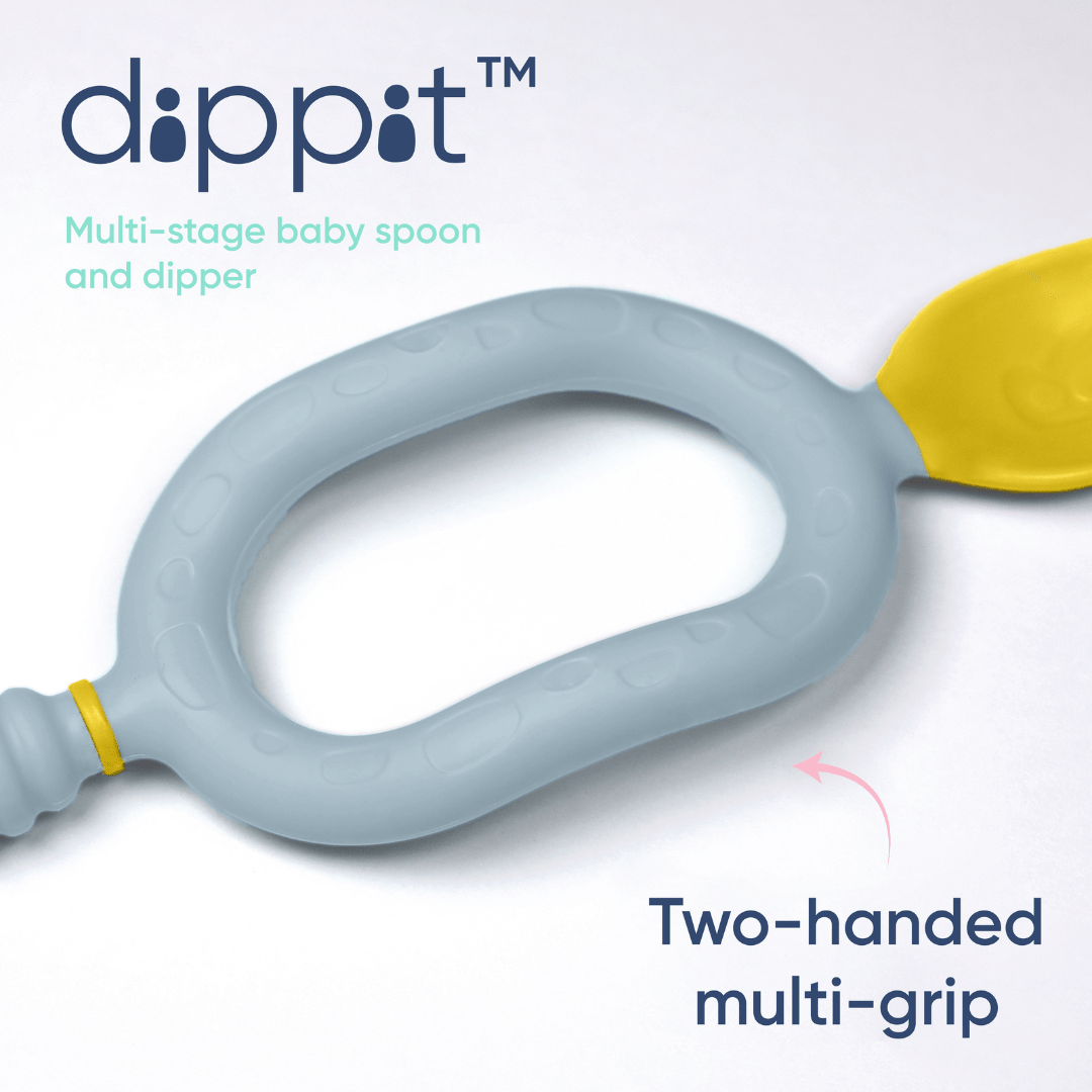 Bibado Dippit™ Multi stage Baby Weaning Spoon and Dipper Green & Grey - Pack of 2 - BIB046