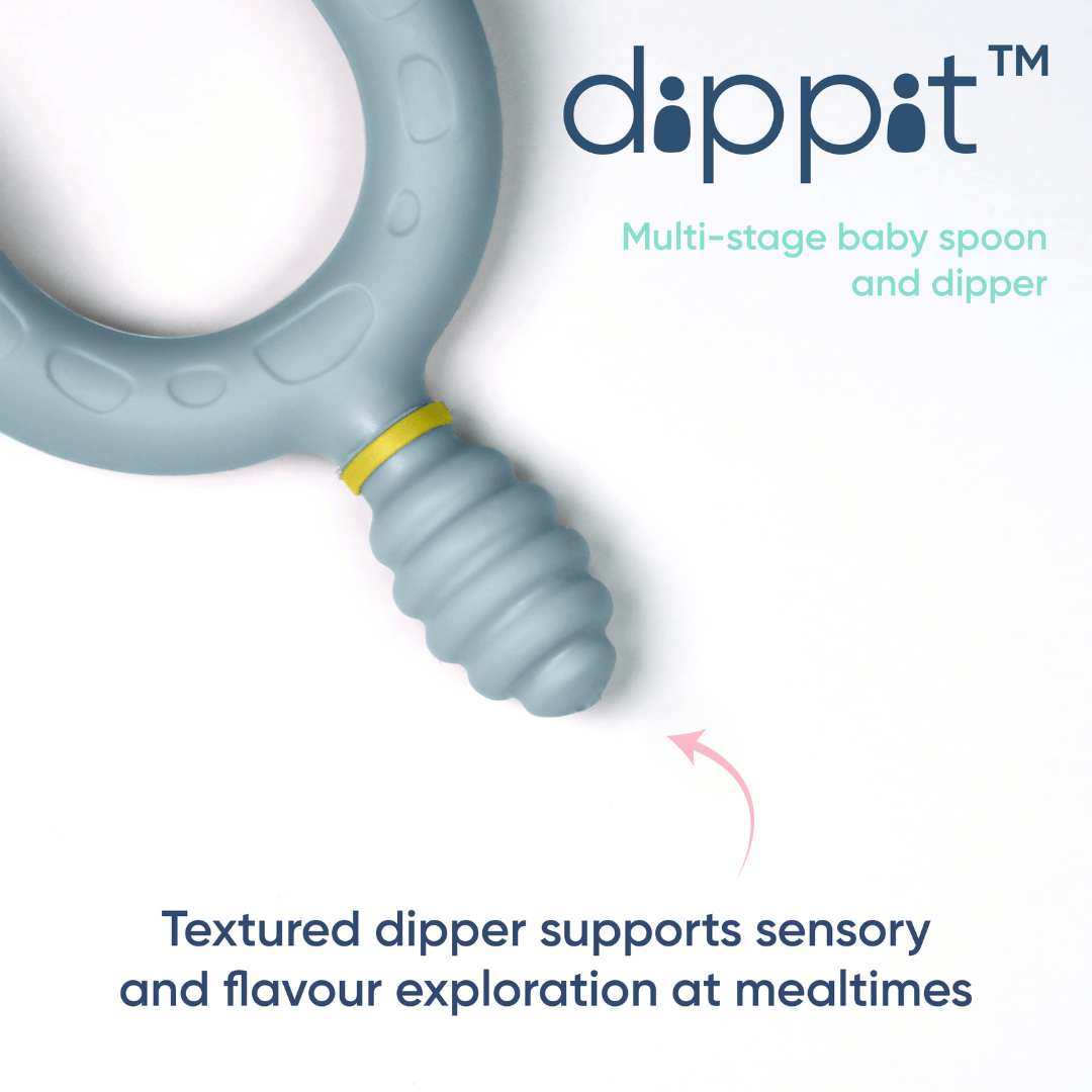Bibado Dippit™ Multi stage Baby Weaning Spoon and Dipper Green & Grey - Pack of 2 - BIB046